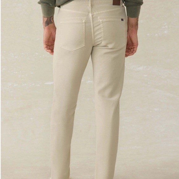 Faherty Stretch Terry 5-Pocket Pant Stone 34W/30L NWT - Picture 4 of 5
